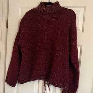 Urban Outfitters Cozy Burgundy Turtleneck Sweater